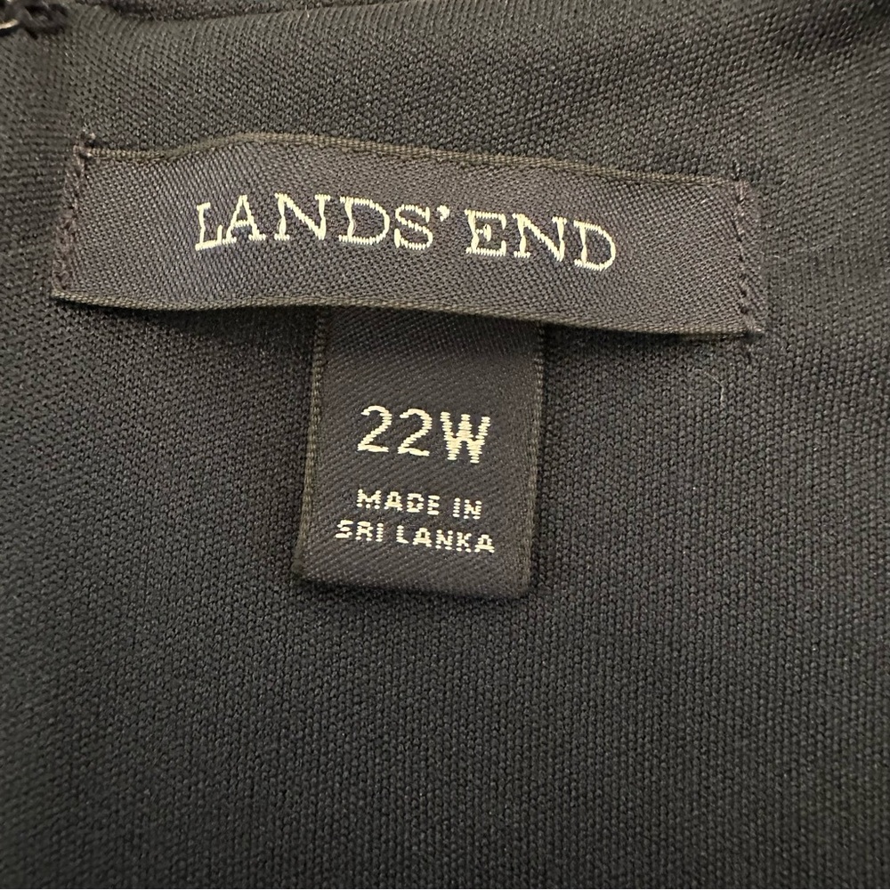 Lands End Navy Blue Sheath Dress Size 22W Classic Nautical Wedding Office Resort - Picture 9 of 10